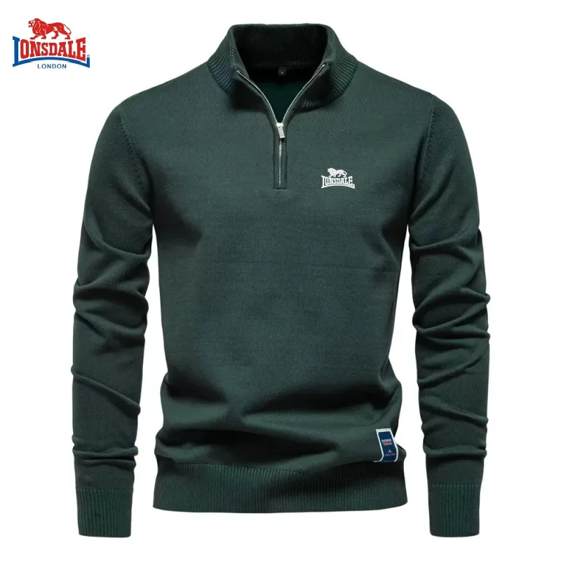 New men's high-quality pure cotton knitted half zip sweater, fashionable for autumn and winter, casual, warm, versatile jacket
New men's high-quality pure cotton knitted half zip sweater, fashionable for autumn and winter, casual, warm, versatile jacket