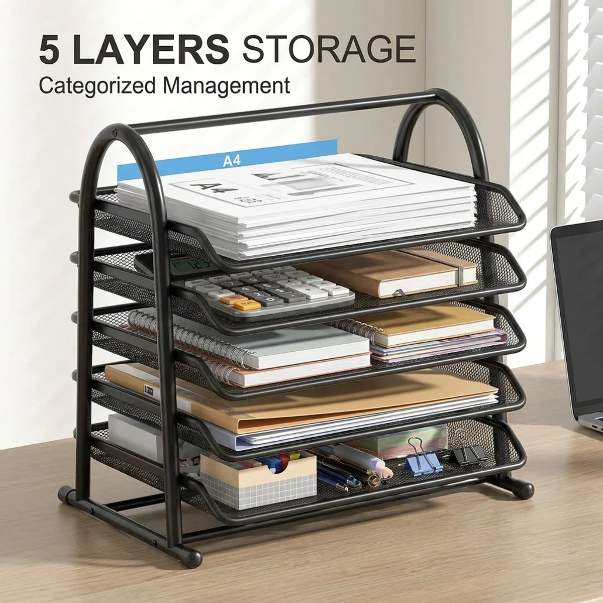Best Selling Black Desktop File Holder–Metal Construction,Rounded Edges for Safety,Long-Lasting Thick Stand,Office Must
Best Selling Black Desktop File Holder–Metal Construction,Rounded Edges for Safety,Long-Lasting Thick Stand,Office Must
