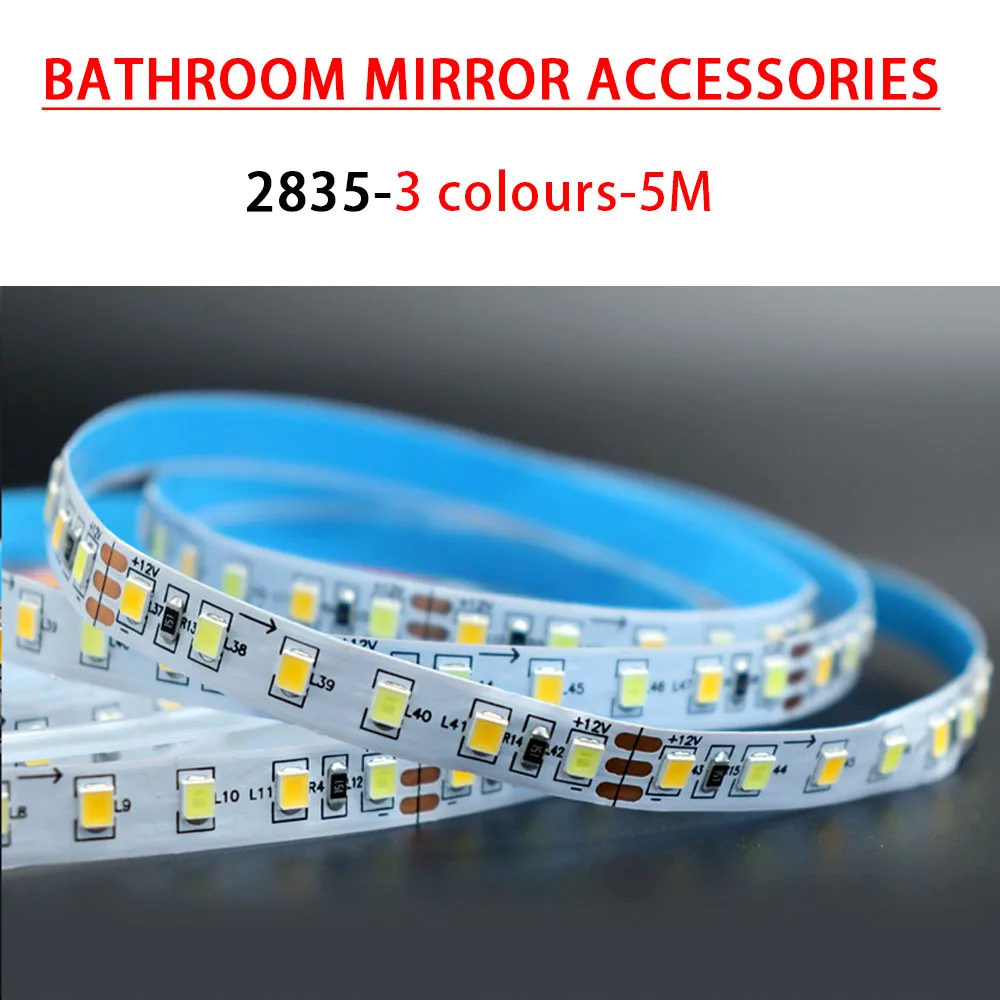 12V SMD flexible LED strip 2835 bathroom mirror accessories CCT dimmable 120LED s/m Cabinet light strip accessories
12V SMD flexible LED strip 2835 bathroom mirror accessories CCT dimmable 120LED s/m Cabinet light strip accessories