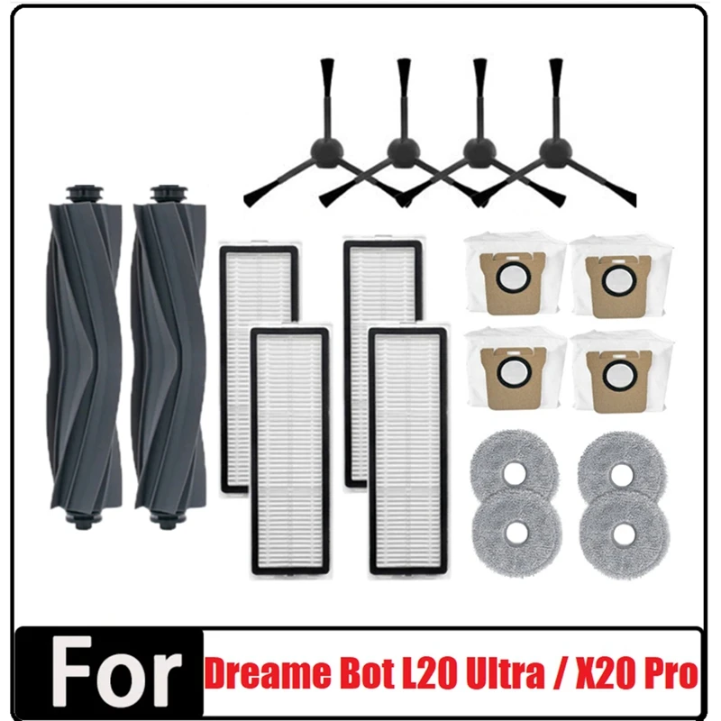 B38B-18PCS Запасные части для робота-пылесоса Dreame Bot L20 Ultra/X20 Pro, основная боковая щетка, фильтр Hepa, швабра, мешок для пыли
B38B-18PCS Запасные части для робота-пылесоса Dreame Bot L20 Ultra/X20 Pro, основная боковая щетка, фильтр Hepa, швабра, мешок для пыли
