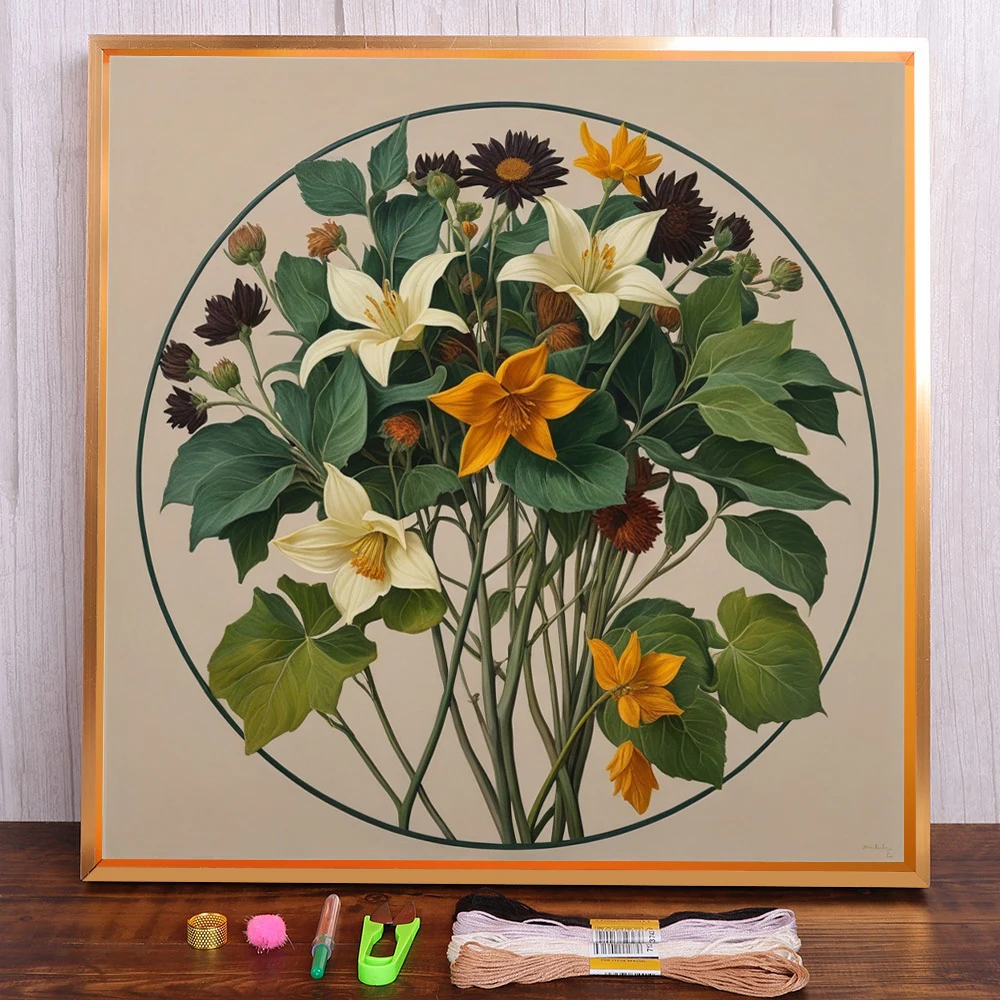 Scenery Flower Pre-Printed Cross-Stitch DIY Embroidery Kit DMC Threads Handmade Needlework Handicraft Sewing Magic Gift Stamped
Scenery Flower Pre-Printed Cross-Stitch DIY Embroidery Kit DMC Threads Handmade Needlework Handicraft Sewing Magic Gift Stamped