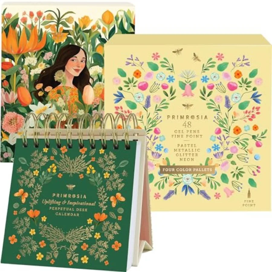 Perpetual Desk Calendar + 48 Gel Pens Daily Motivation and Cute Gel Pens for Everday Use
Perpetual Desk Calendar + 48 Gel Pens Daily Motivation and Cute Gel Pens for Everday Use