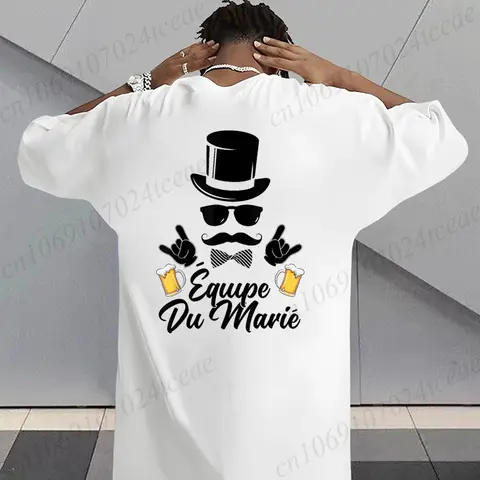 Fashion Men's T-shirt Funny Groom Homme Enterrement De Vie De Garçon EVG Futur Marié Humour Drôle T-Shirt Men Top Casual Shirts