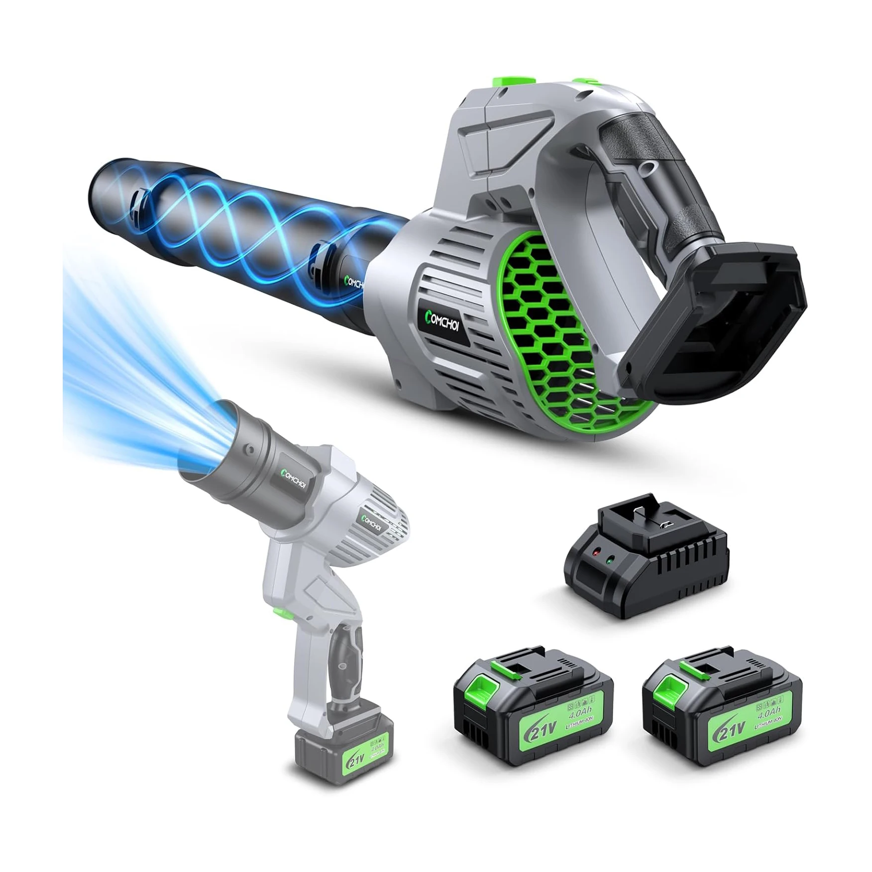 Electric Leaf Blower Cordless Portable Lightweight Gray Grass Blower For Yard Patio & Outdoor Use
Electric Leaf Blower Cordless Portable Lightweight Gray Grass Blower For Yard Patio & Outdoor Use