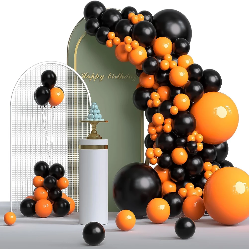 111Pcs Halloween Balloon Arch Kit Decor Orange Black Latex Balloons Garland Set Halloween Birthday Celebration Party Decorations
111Pcs Halloween Balloon Arch Kit Decor Orange Black Latex Balloons Garland Set Halloween Birthday Celebration Party Decorations