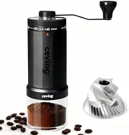 60g Manual Coffee Grinder with 40 Settings - Portable Stainless Steel Burr Mill for Espresso & Pour Over
60g Manual Coffee Grinder with 40 Settings - Portable Stainless Steel Burr Mill for Espresso & Pour Over