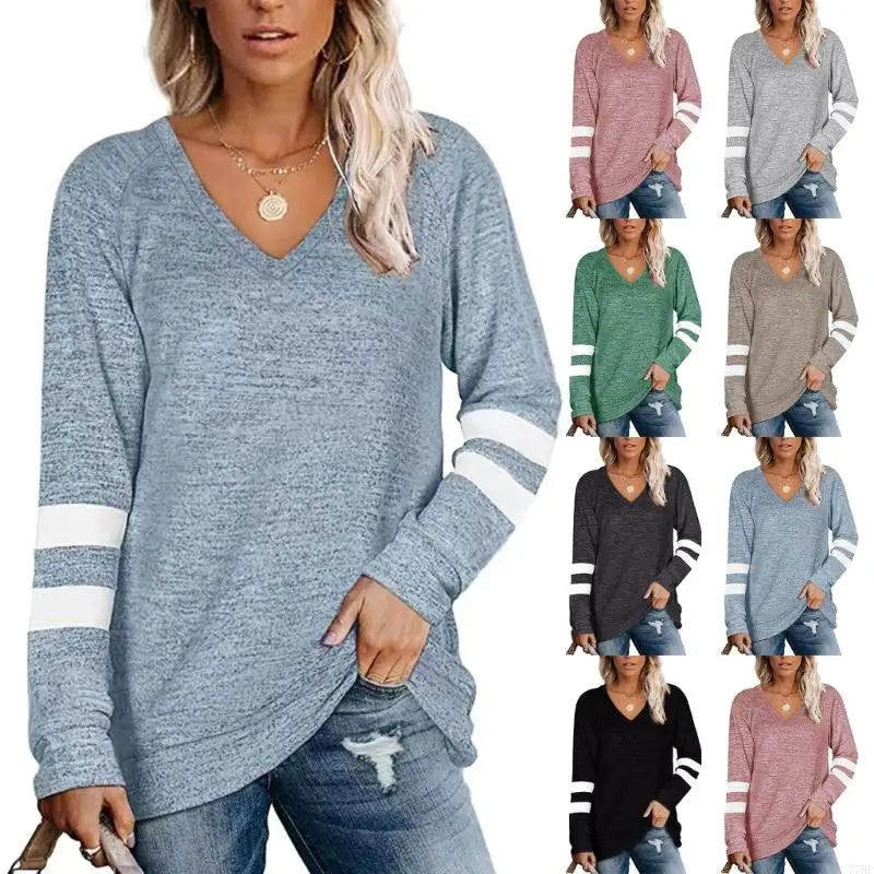 77HE Autumn Women's V-neck Long-sleeved Fashion Clothing
77HE Autumn Women's V-neck Long-sleeved Fashion Clothing