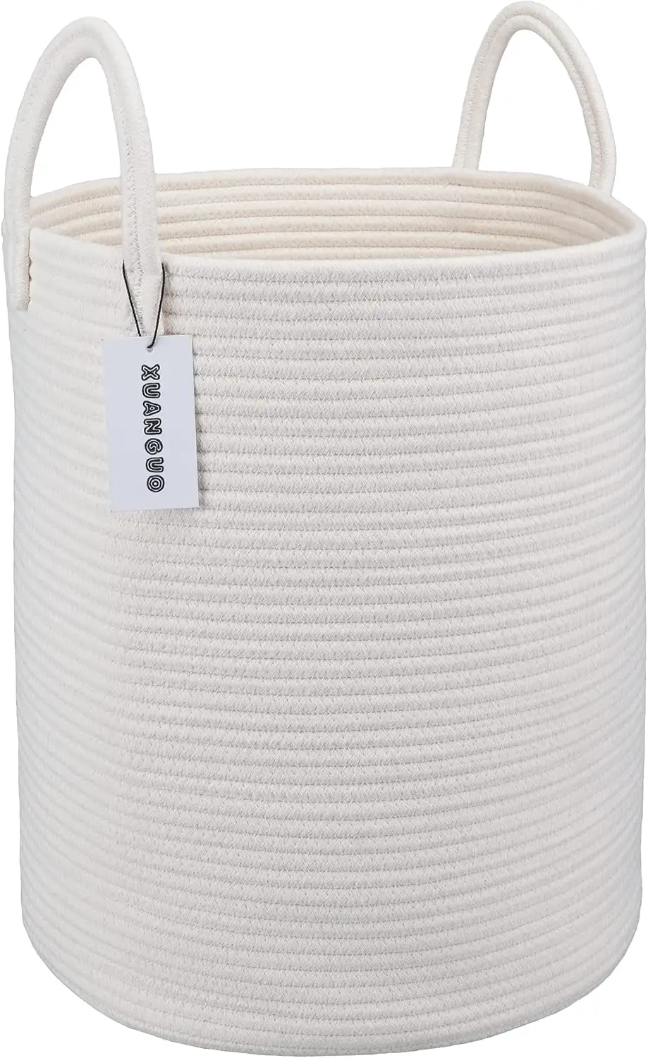 Cotton Rope Laundry Basket Hamper for Clothes Decorative Woven Storage Basket for Living Room Bedroom Boho Tall Rope Baskets for Blanket Toys Baby Nursery Hamper Bin Large white
Cotton Rope Laundry Basket Hamper for Clothes Decorative Woven Storage Basket for Living Room Bedroom Boho Tall Rope Baskets for Blanket Toys Baby Nursery Hamper Bin Large white