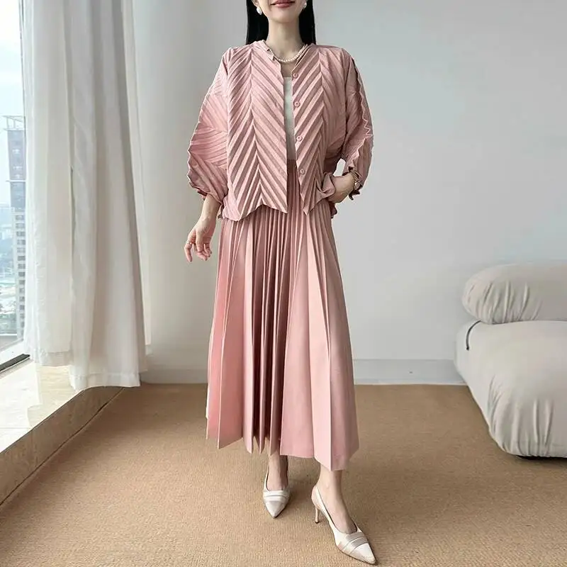 Loose Fashion High-End Women's Two Pieces 2026 New Spring O-neck Single Breasted Coat And Elastic Waist Skirt 2OTOH
Loose Fashion High-End Women's Two Pieces 2026 New Spring O-neck Single Breasted Coat And Elastic Waist Skirt 2OTOH