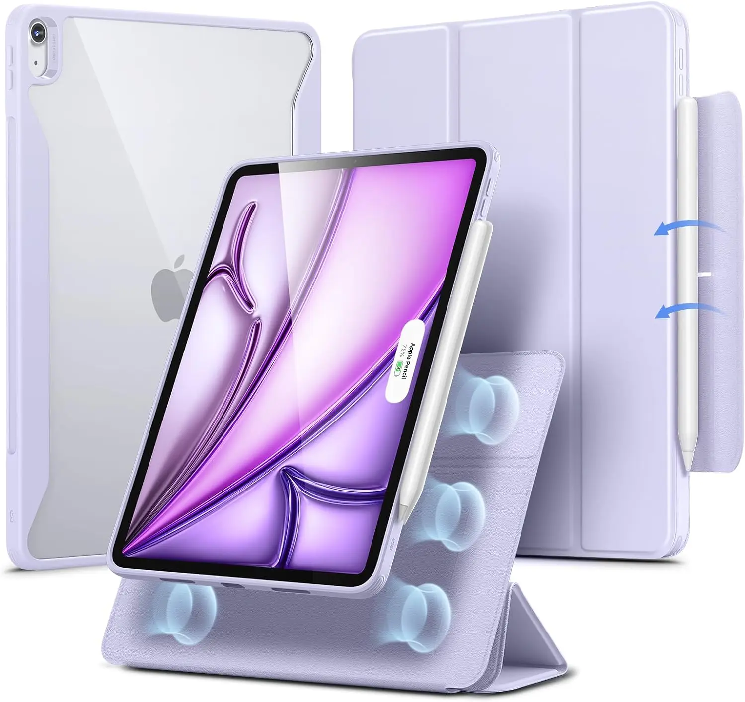 iPad Air 13 Inch Case with Pencil Holder, Magnetic Cover, Stand, Compatible with M4/M3/M2 Models in Light Purple
iPad Air 13 Inch Case with Pencil Holder, Magnetic Cover, Stand, Compatible with M4/M3/M2 Models in Light Purple