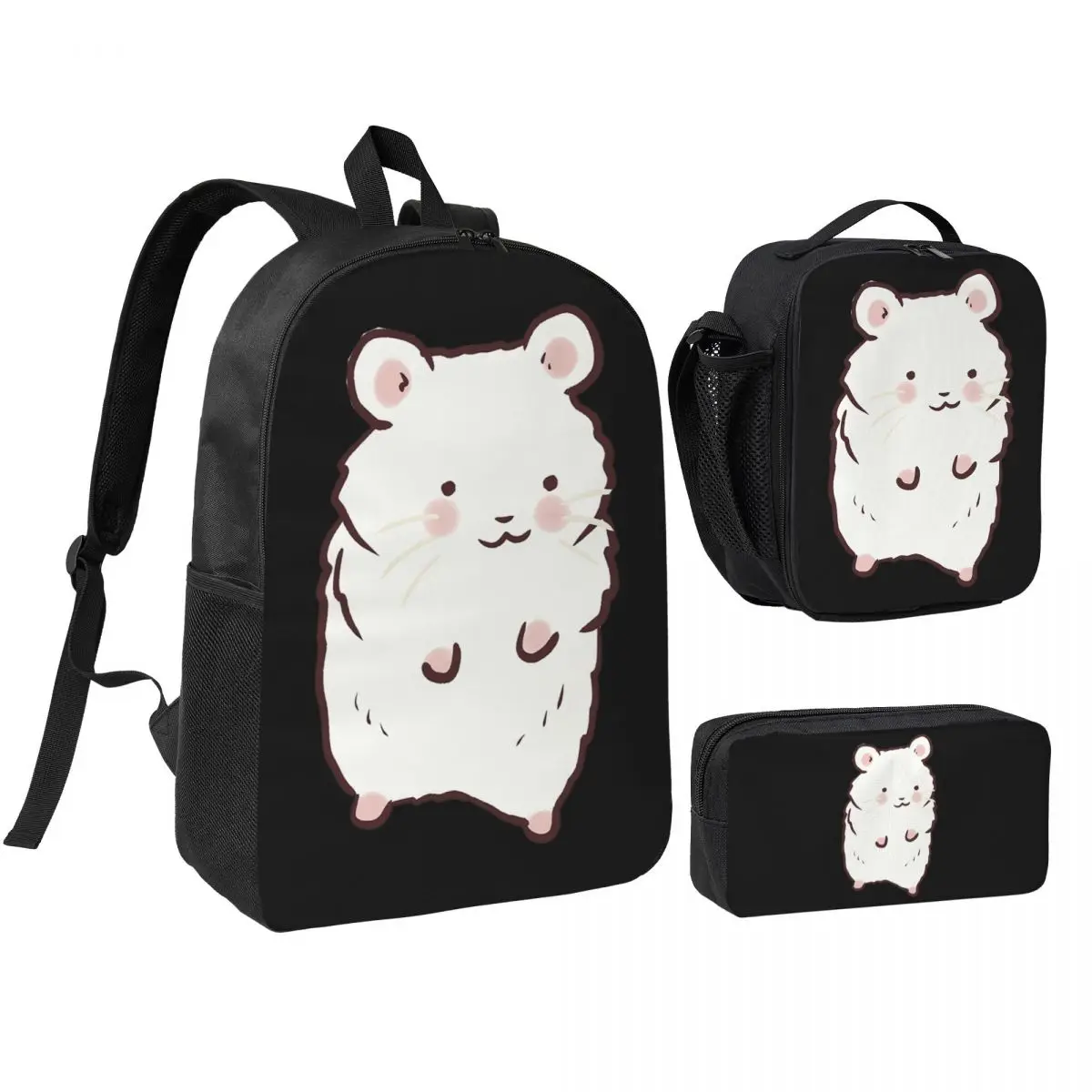 Cute Hamster Drawing Backpack Student BookBag School Bag Shoulder Bags 3ps Insulated Lunch Bag Pencil Case
Cute Hamster Drawing Backpack Student BookBag School Bag Shoulder Bags 3ps Insulated Lunch Bag Pencil Case