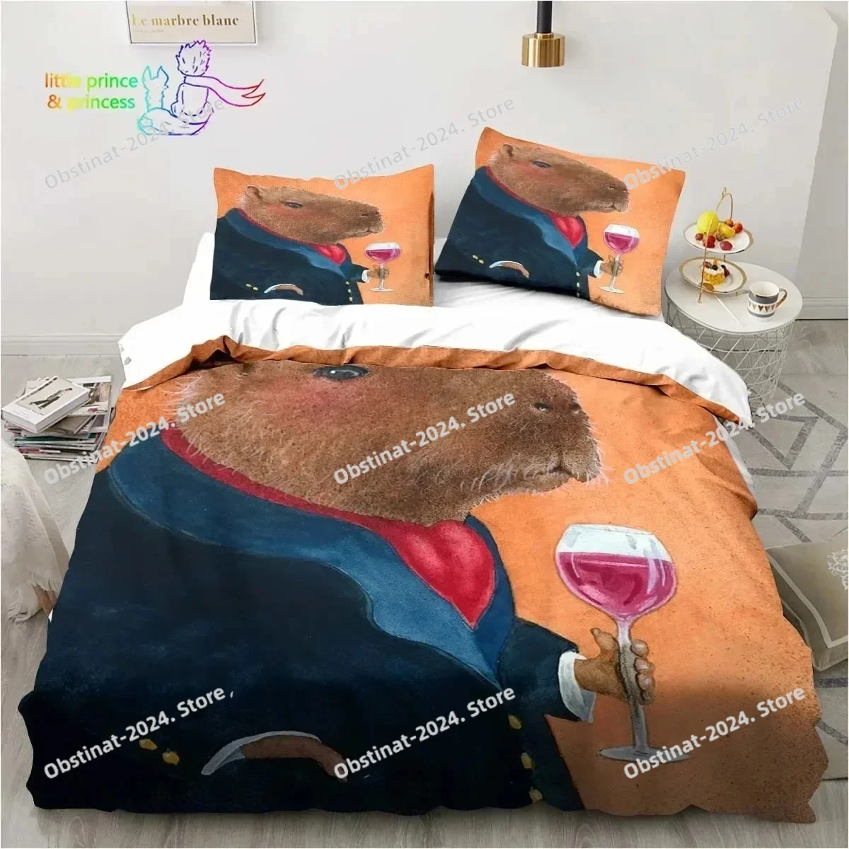 Kawaii Cute Animal Capybara Cartoon Bedding Set Single Twin Full Queen King Size Bed Set Adult Kid Bedroom 3D Print
Kawaii Cute Animal Capybara Cartoon Bedding Set Single Twin Full Queen King Size Bed Set Adult Kid Bedroom 3D Print