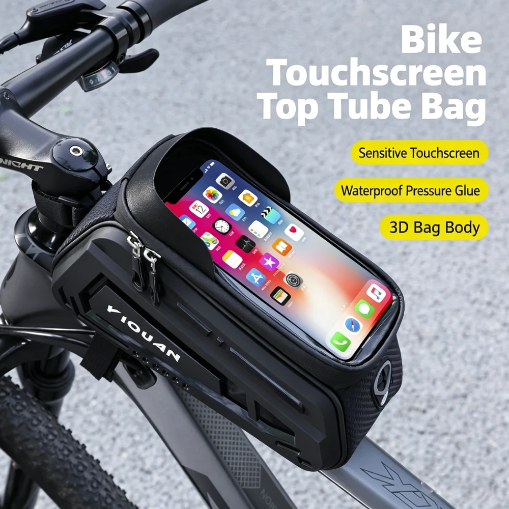 Bicycle Bag Waterproof Touch Screen Cycling Bag Top Front Tube Frame MTB Road Bike Bag 8inch Phone Case Bike Accessories
Bicycle Bag Waterproof Touch Screen Cycling Bag Top Front Tube Frame MTB Road Bike Bag 8inch Phone Case Bike Accessories