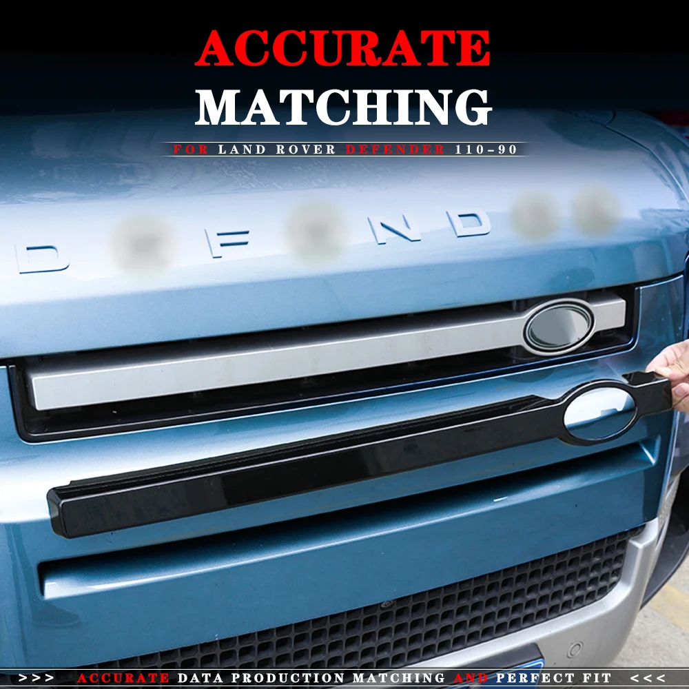 ABS Black Car Front Grille Cover Decorative Trim Strips For Land Rover Defender 90 110 20-22 Auto Accessories
ABS Black Car Front Grille Cover Decorative Trim Strips For Land Rover Defender 90 110 20-22 Auto Accessories