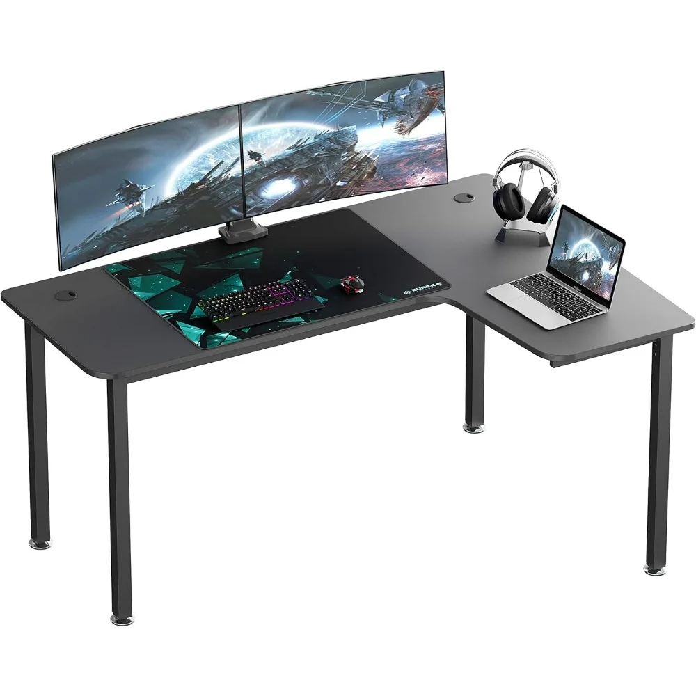 60 Inch Black Corner L Shaped Computer Desk, Home Office Gaming Study Work Writing Table Long Large Sturdy Workstation Simple M
60 Inch Black Corner L Shaped Computer Desk, Home Office Gaming Study Work Writing Table Long Large Sturdy Workstation Simple M