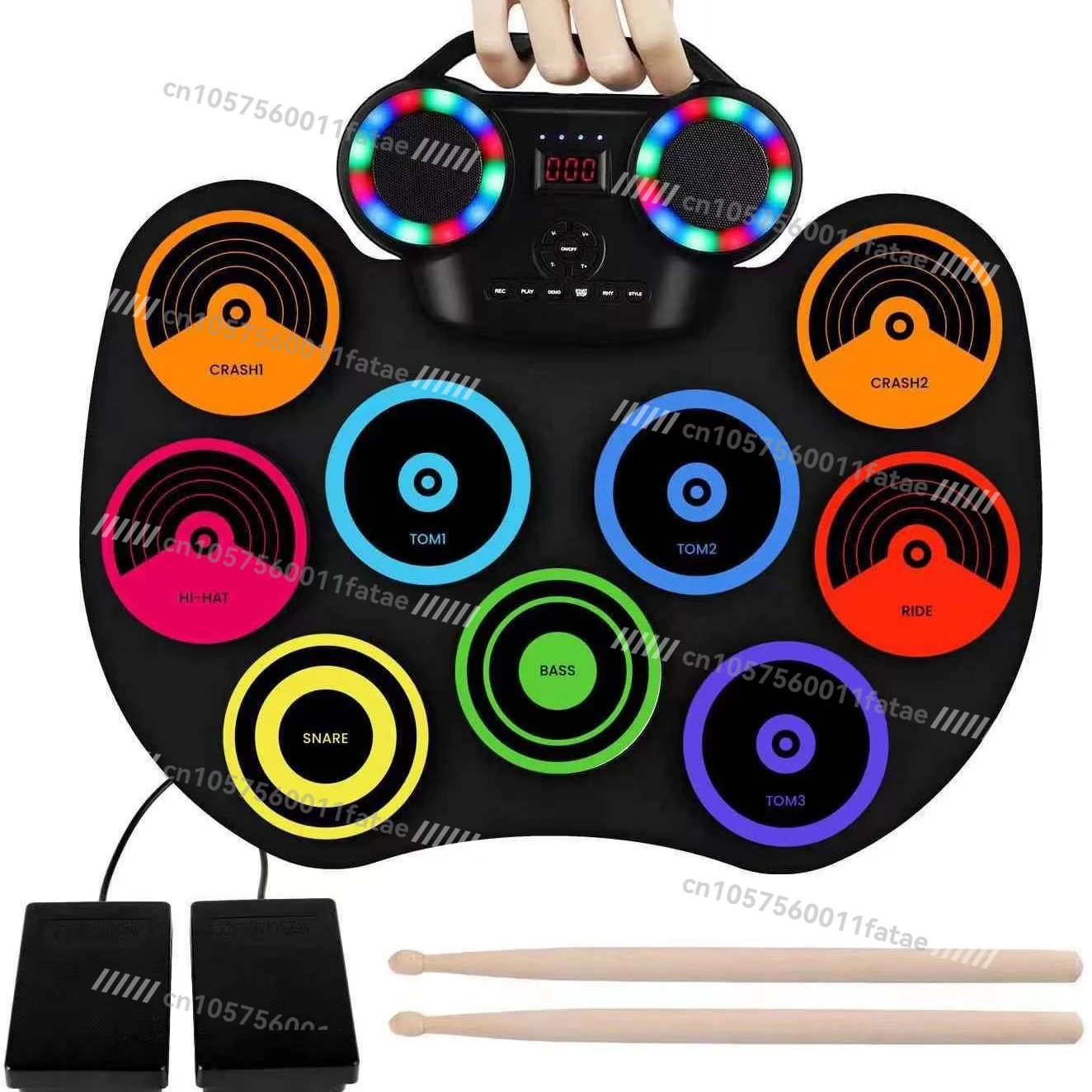 Portable Electronic Drum Roll, Flash Bluetooth Drum Kit
Portable Electronic Drum Roll, Flash Bluetooth Drum Kit