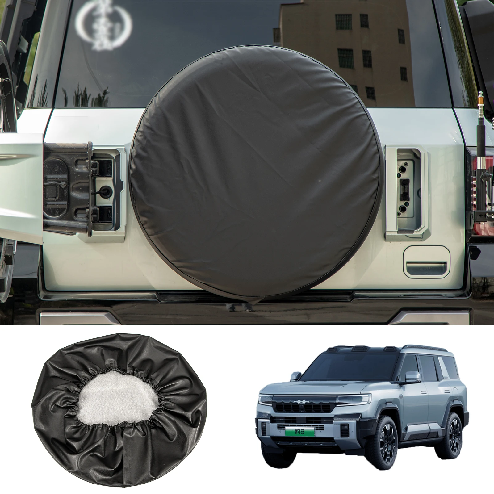 For BYD Leopard 8 2024+ Leather Spare Tire Cover Waterproof Spare Tire Protection Cover For Denza B8 2025 Car Accessories
For BYD Leopard 8 2024+ Leather Spare Tire Cover Waterproof Spare Tire Protection Cover For Denza B8 2025 Car Accessories