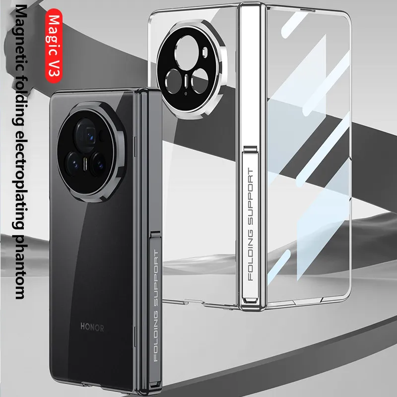 Magnetic Folding Clear Phantom Phone Case For Honor Magic V3 With Stand Holder Protection Shockproof Cover 
Magnetic Folding Clear Phantom Phone Case For Honor Magic V3 With Stand Holder Protection Shockproof Cover