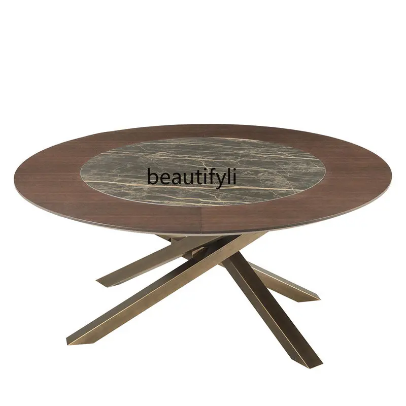 Stone Plate Dining Table round Simple and Light Luxury Solid Wood Dining Tables and Chairs Set Household Marble Dining Table
Stone Plate Dining Table round Simple and Light Luxury Solid Wood Dining Tables and Chairs Set Household Marble Dining Table