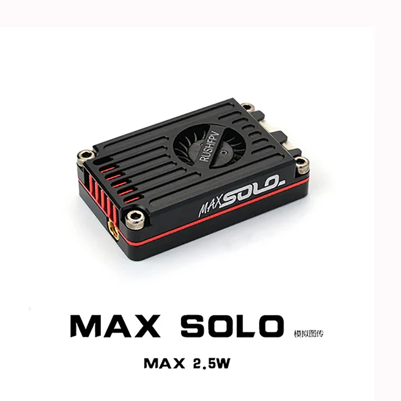 RUSHFPV RUSH MAX SOLO 5.8GHz 2.5W VTX 5.8G CNC Shell Built-In Cooling Fan For RC FPV Freestyle Long Range Racing Drone P
RUSHFPV RUSH MAX SOLO 5.8GHz 2.5W VTX 5.8G CNC Shell Built-In Cooling Fan For RC FPV Freestyle Long Range Racing Drone P