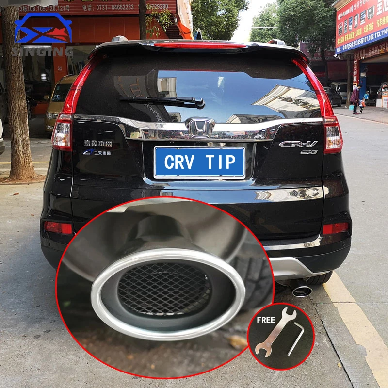 exhaust muffler Car Styling Stainless Steel Rear Tail Throat Pipe Tip accessories parts For Honda CRV-ex 2017 2018 2019 2020
exhaust muffler Car Styling Stainless Steel Rear Tail Throat Pipe Tip accessories parts For Honda CRV-ex 2017 2018 2019 2020