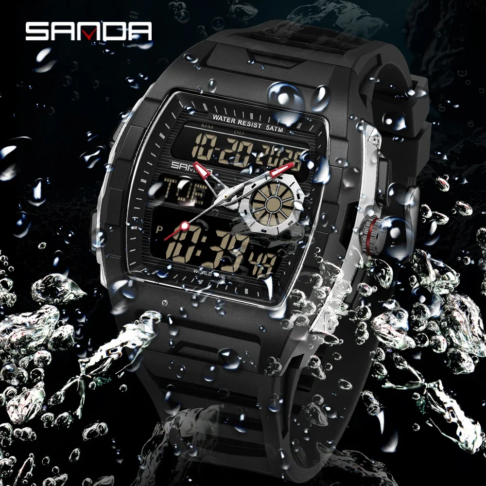 SANDA 2026 Men's Electronic Watch Multifunction Alarm Clock Calendar Luminous Waterproof Shockproof Fashion Man Digital Watches
SANDA 2026 Men's Electronic Watch Multifunction Alarm Clock Calendar Luminous Waterproof Shockproof Fashion Man Digital Watches