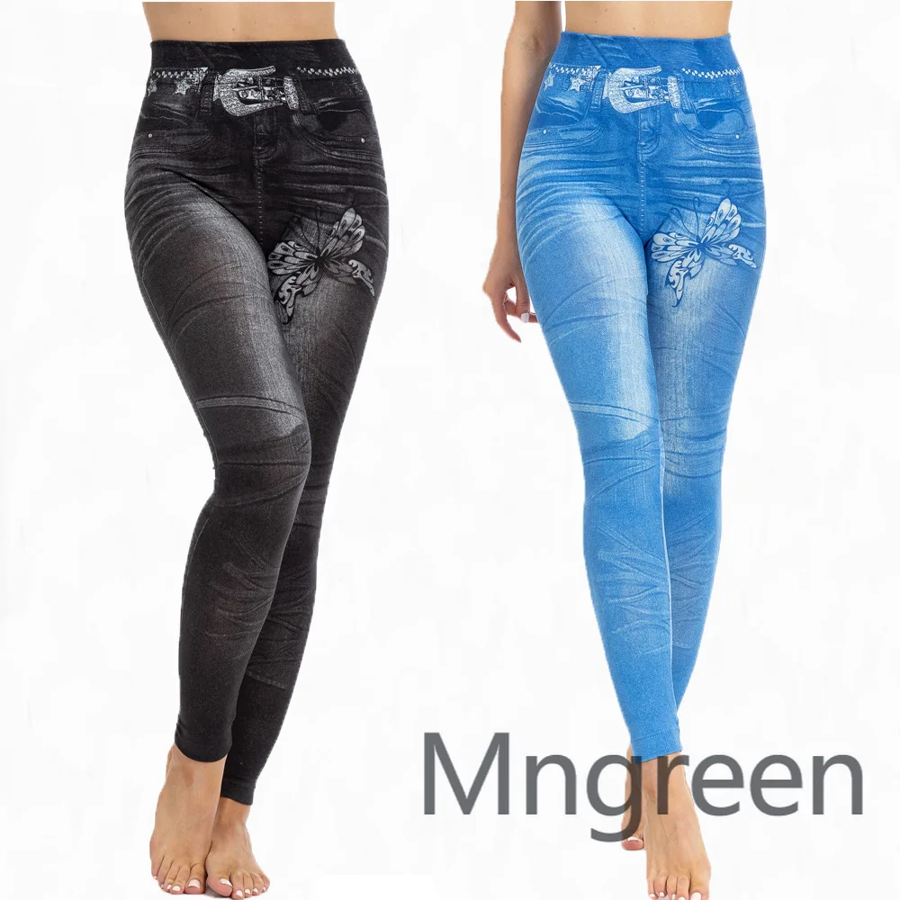 2025 new fashion high elastic belt butterfly print imitation denim leggings women's sexy hip-lifting and thin leggings
2025 new fashion high elastic belt butterfly print imitation denim leggings women's sexy hip-lifting and thin leggings