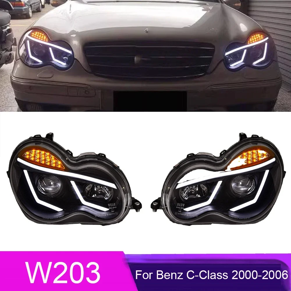 Фара в сборе для Mercedes-Benz C-class W203 2000-2006 C180 200 230 LED DRL Светодиодные линзы ближнего света Светодиодный указатель поворота
Фара в сборе для Mercedes-Benz C-class W203 2000-2006 C180 200 230 LED DRL Светодиодные линзы ближнего света Светодиодный указатель поворота