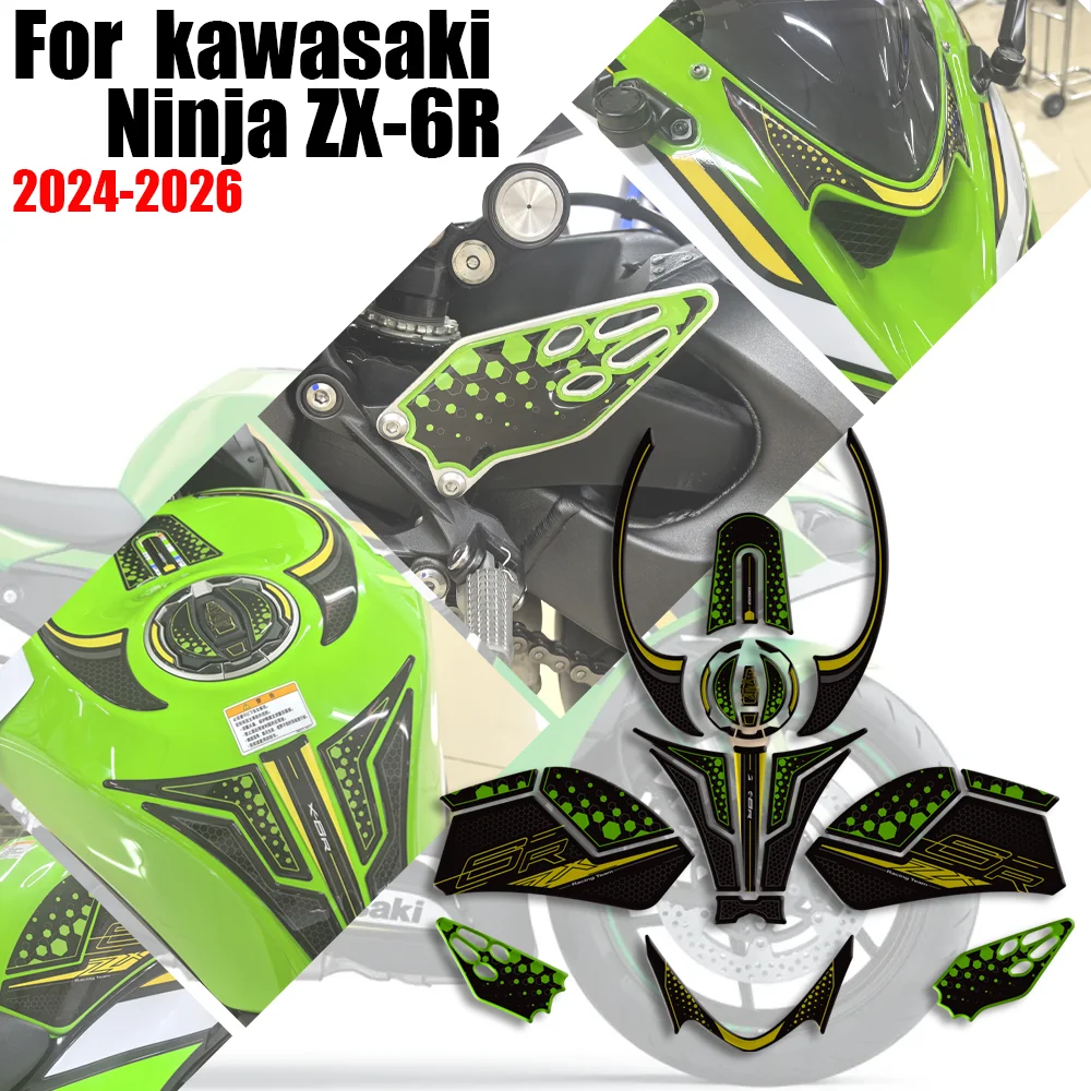 For kawasaki Ninja ZX-6R ZX6R Motorcycle Fuel Tank Pad Sticker Moto Epoxy resin Decals NinjaZX6R 2024 2025 2026
For kawasaki Ninja ZX-6R ZX6R Motorcycle Fuel Tank Pad Sticker Moto Epoxy resin Decals NinjaZX6R 2024 2025 2026