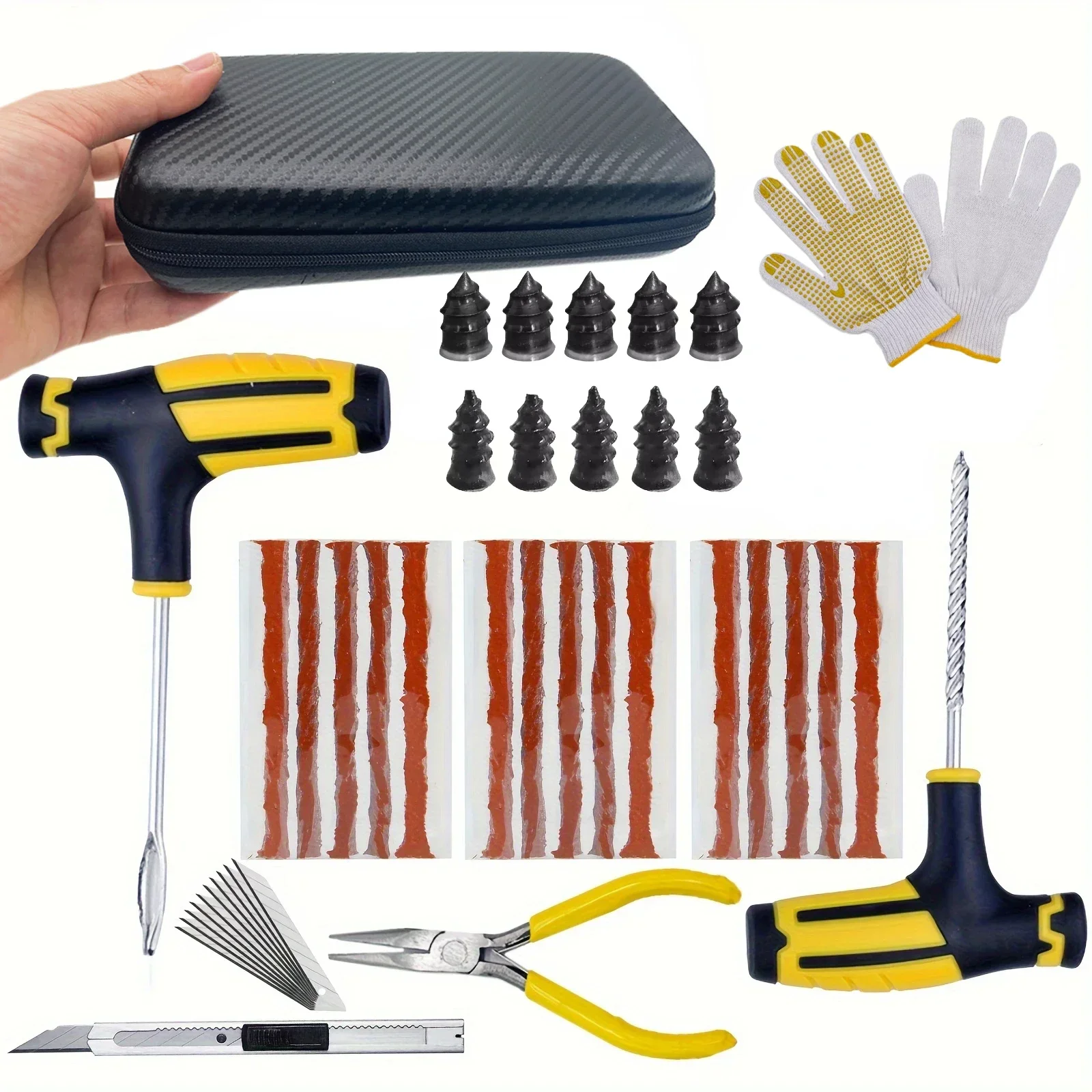 Motorcycle Tire Repair Kit car Puncture Plug Tools Tyre Puncture Emergency for Tire Strips Stirring Glue Repair Tool Kit
Motorcycle Tire Repair Kit car Puncture Plug Tools Tyre Puncture Emergency for Tire Strips Stirring Glue Repair Tool Kit