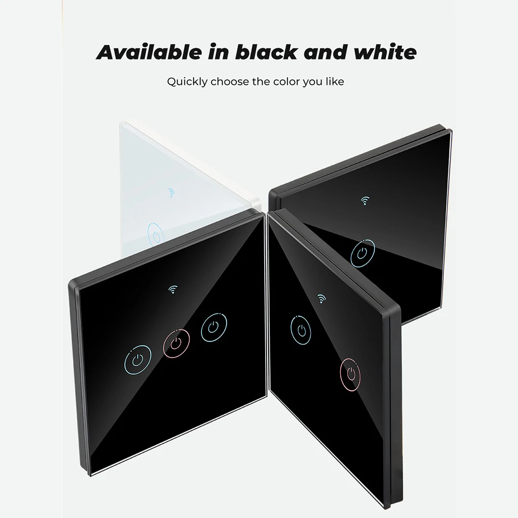Light Switch Touch Control Wireless Lamp Switch Home Voice Control Timer Control Panel EU, Black, 3-Gang
Light Switch Touch Control Wireless Lamp Switch Home Voice Control Timer Control Panel EU, Black, 3-Gang