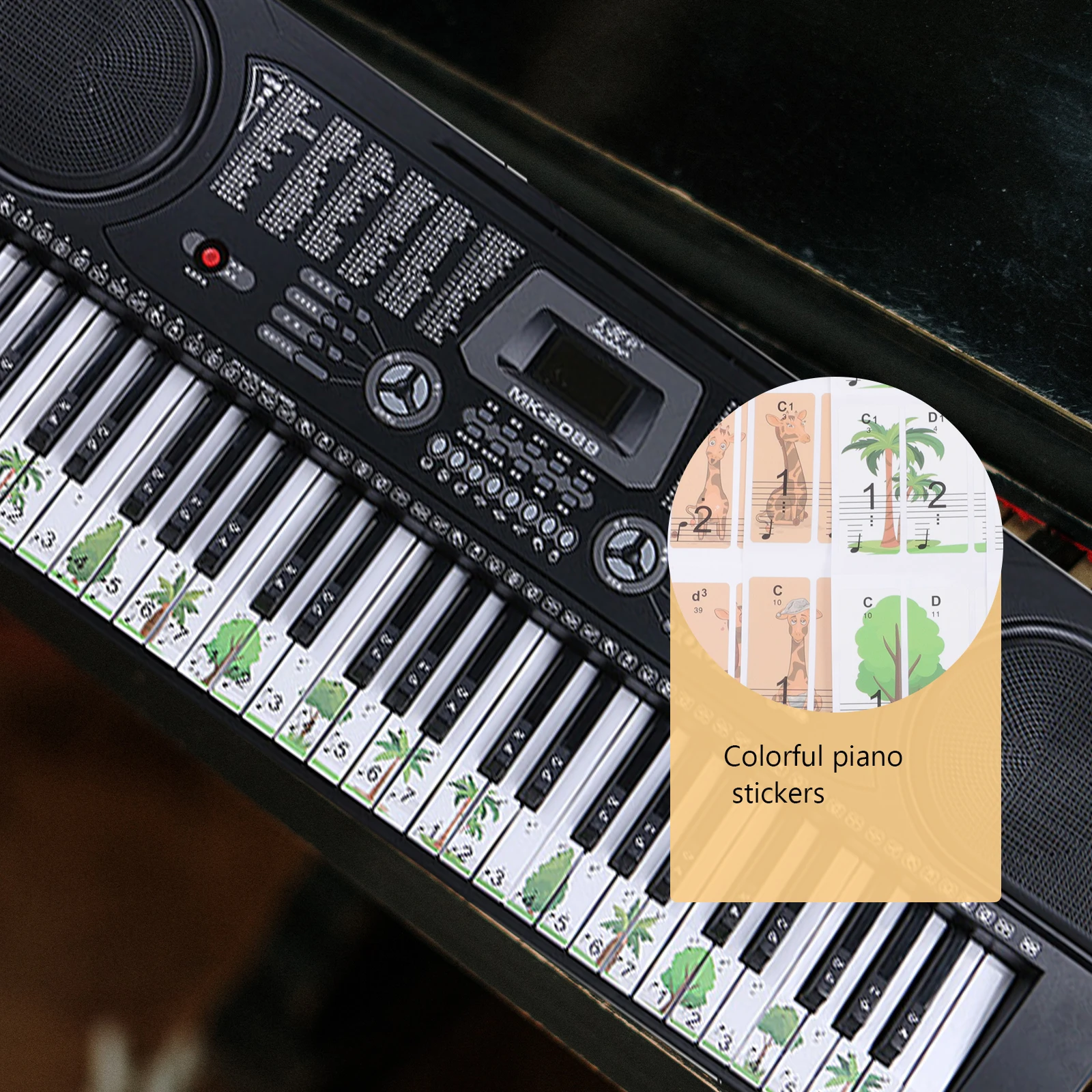 2 Sheets Electronic Piano Sticker Keys Protective Stickers Removable Keyboard Cartoon Letter
2 Sheets Electronic Piano Sticker Keys Protective Stickers Removable Keyboard Cartoon Letter