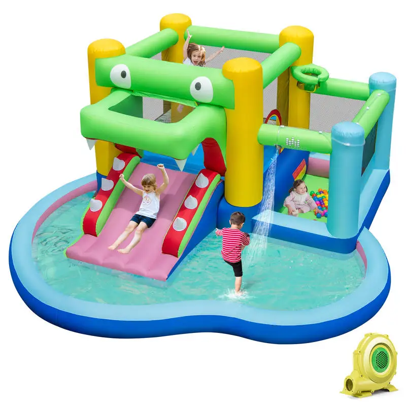 Inflatable Bounce House with Slide and Splash Pooland and 680W Blower
Inflatable Bounce House with Slide and Splash Pooland and 680W Blower