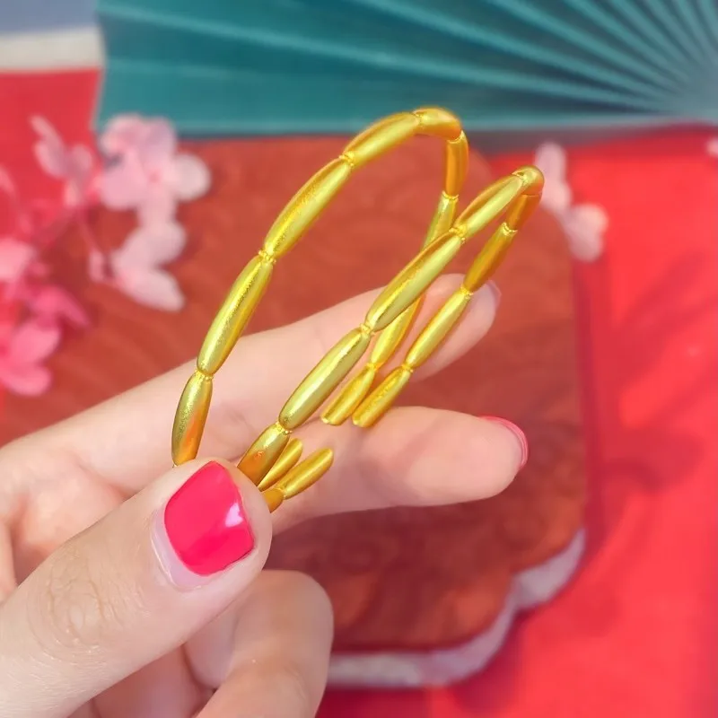 Fashion 18 Kt Gold Color Lotus Root Opening Bangle for Women Bride Shining Bangle Wedding Birthday Jewelry Gifts Not Fade
Fashion 18 Kt Gold Color Lotus Root Opening Bangle for Women Bride Shining Bangle Wedding Birthday Jewelry Gifts Not Fade