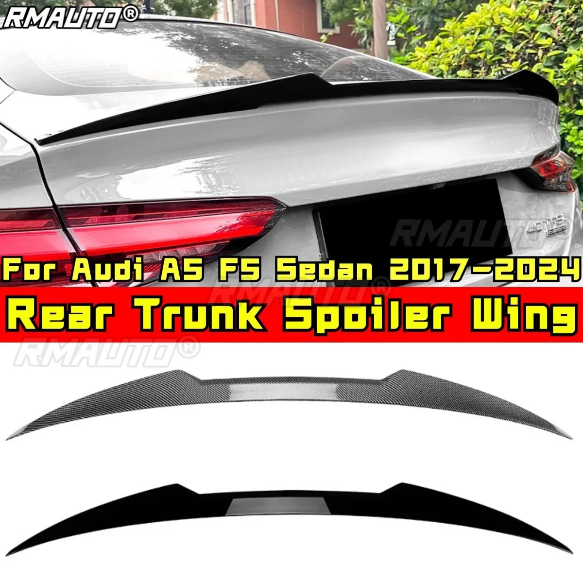 For Audi A5 F5 Sedan 2017-2024 Rear Trunk Spoiler Wing Rear Spoiler Rear Wing Trunk Wing Car Accessories Modification Part
For Audi A5 F5 Sedan 2017-2024 Rear Trunk Spoiler Wing Rear Spoiler Rear Wing Trunk Wing Car Accessories Modification Part