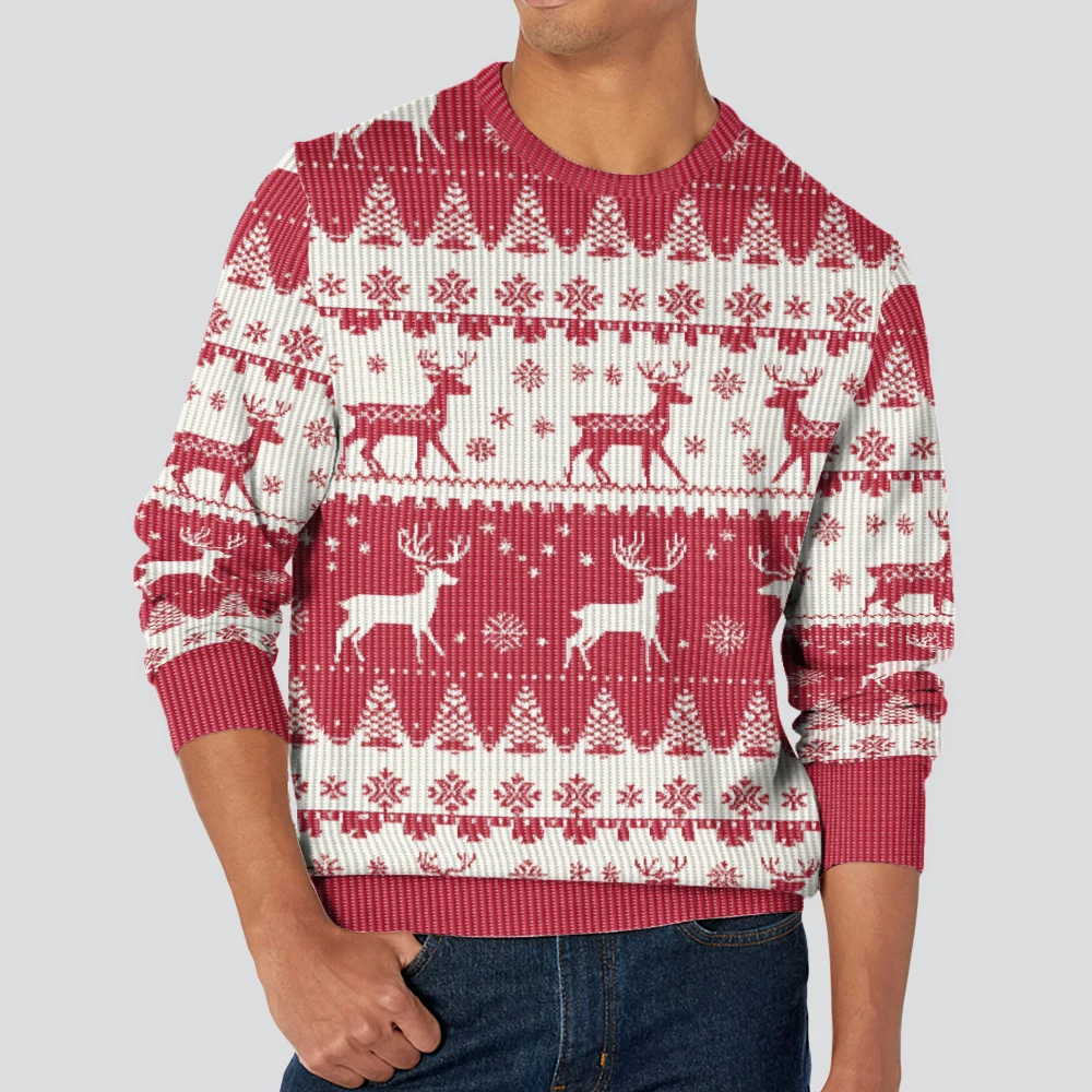 Men's and women's Crew Neck Sweater Soft Casual Sweaters for Men, new Snowflake elk graphics, Autumn/winter Pullover Sweater Men
Men's and women's Crew Neck Sweater Soft Casual Sweaters for Men, new Snowflake elk graphics, Autumn/winter Pullover Sweater Men