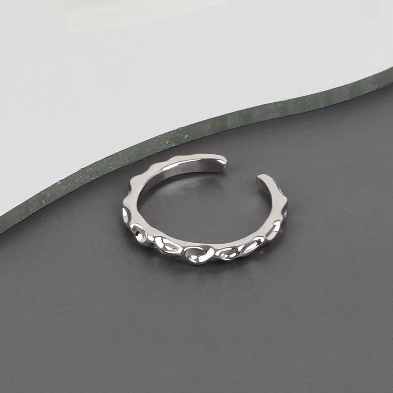 925 Sterling Silver Minimalist Irregular Adjustable Ring For Women Simple Classic Fine Jewelry Birthday Gifts
925 Sterling Silver Minimalist Irregular Adjustable Ring For Women Simple Classic Fine Jewelry Birthday Gifts