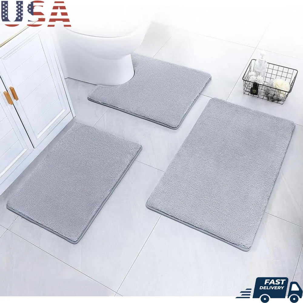 High Pile Bathroom Rugs Faux Fur Plush Soft Shaggy Mat Non Slip Water Absorbing Memory Foam Bath Mat Set Small Spaces
High Pile Bathroom Rugs Faux Fur Plush Soft Shaggy Mat Non Slip Water Absorbing Memory Foam Bath Mat Set Small Spaces