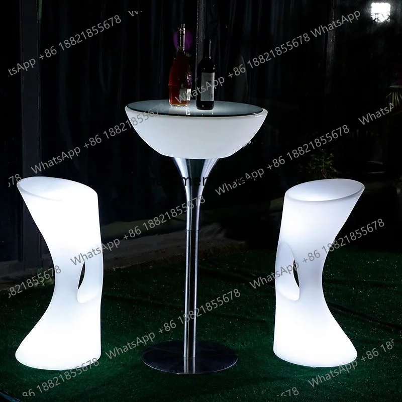 Luminous high table loose table round bar table and chair combination balcony waterproof creative outdoor bar
Luminous high table loose table round bar table and chair combination balcony waterproof creative outdoor bar