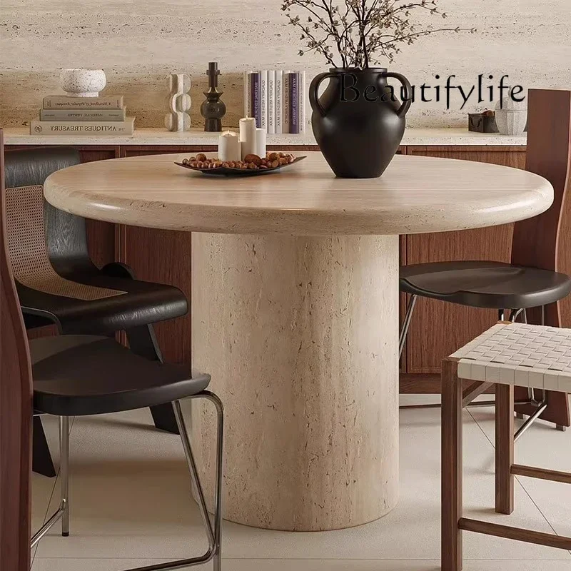 VV SS Натуральный травертин Обеденный стол Дизайнерская вилла Гостиная Домашний круглый обеденный стол в стиле ваби-саби в стиле ретро
VV SS Натуральный травертин Обеденный стол Дизайнерская вилла Гостиная Домашний круглый обеденный стол в стиле ваби-саби в стиле ретро
