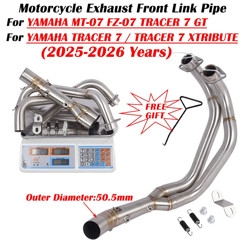 Slip On For YAMAHA MT07 FZ07 MT FZ 07 TRACER 7 XSR 700 2025 2026 Motorcycle Exhaust Escape Modified Muffler 51mm Front Link Pipe
Slip On For YAMAHA MT07 FZ07 MT FZ 07 TRACER 7 XSR 700 2025 2026 Motorcycle Exhaust Escape Modified Muffler 51mm Front Link Pipe