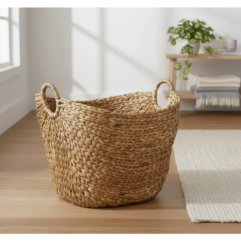 Large Handmade Seagrass Storage Basket with Ring Handles, Woven Organizer for Home Decor, 20x18x19 Brown
Large Handmade Seagrass Storage Basket with Ring Handles, Woven Organizer for Home Decor, 20x18x19 Brown