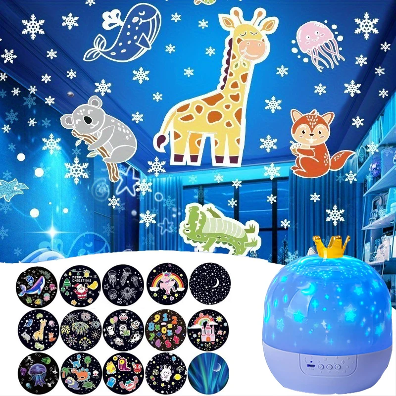 Fantasy Creative Projector 360°Rotating 15 Kinds of Projector Slides Starry Galaxy LED Projector Night Light Kids Birthday Gift
Fantasy Creative Projector 360°Rotating 15 Kinds of Projector Slides Starry Galaxy LED Projector Night Light Kids Birthday Gift