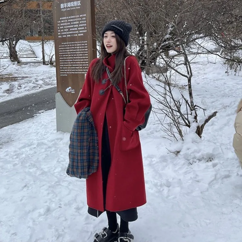 Women's Medium Length Stand Collar Coats, Loose Woolen Cloth Jacket, Versatile Over the Knee, Thicken, Autumn and Winter Fashion
Women's Medium Length Stand Collar Coats, Loose Woolen Cloth Jacket, Versatile Over the Knee, Thicken, Autumn and Winter Fashion