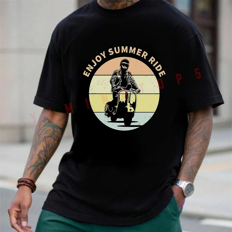 Riding Classic Scooter Motorcycle Retro T-shirt Men's Summer Cotton Casual Short-sleeved O-neck Top Tees
Riding Classic Scooter Motorcycle Retro T-shirt Men's Summer Cotton Casual Short-sleeved O-neck Top Tees