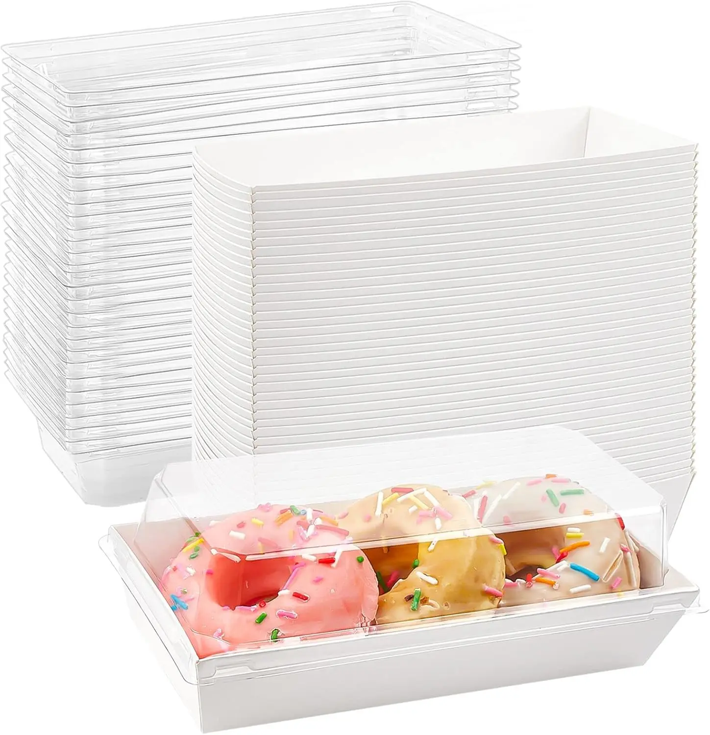 Charcuterie Boxes with Clear Lids, 50 Pack White Bakery Boxes for Cookies, Cupcakes, Sandwiches, Dessert To Go Containers
Charcuterie Boxes with Clear Lids, 50 Pack White Bakery Boxes for Cookies, Cupcakes, Sandwiches, Dessert To Go Containers