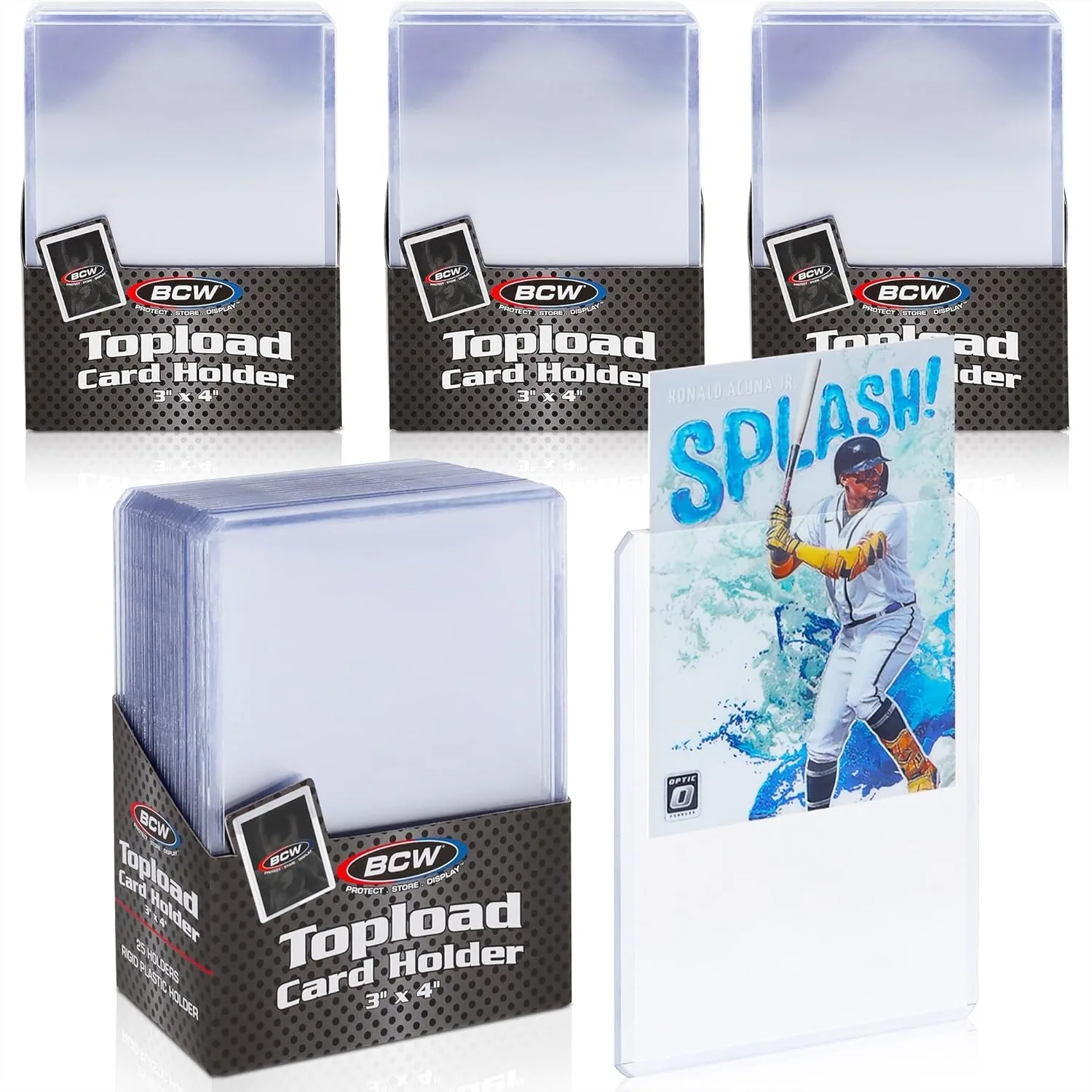 Standard 3x4 Topload Card Holder 100ct Rigid PVC Trading Card Protection For Baseball Football Pokemon MTG Cards Up To 20pts
Standard 3x4 Topload Card Holder 100ct Rigid PVC Trading Card Protection For Baseball Football Pokemon MTG Cards Up To 20pts