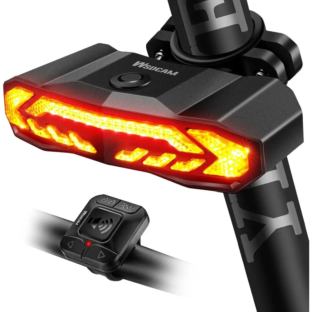 Intelligent Cycling Tail Light with Signal and Alarm - Auto-on, Rechargeable, Waterproof, Remote-Controlled
Intelligent Cycling Tail Light with Signal and Alarm - Auto-on, Rechargeable, Waterproof, Remote-Controlled