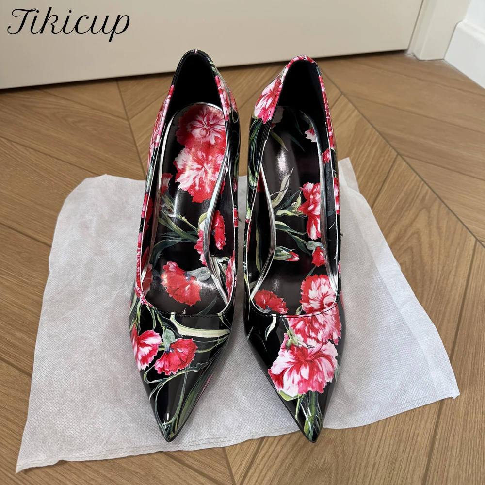 Sexy 12cm Stiletto High Heels for Women Glossy Patent Floral Pattern Pointed Toe Pumps Perfect for Wedding,Party and Nightclub
Sexy 12cm Stiletto High Heels for Women Glossy Patent Floral Pattern Pointed Toe Pumps Perfect for Wedding,Party and Nightclub