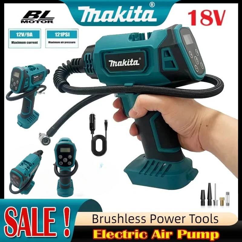 Makita Cordless Inflator Electric Air Pump Car mounted air compressor Automatic Handheld Air Compressor Power Tool
Makita Cordless Inflator Electric Air Pump Car mounted air compressor Automatic Handheld Air Compressor Power Tool